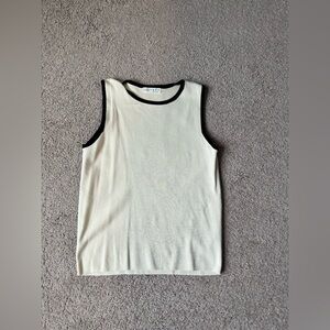 New Cream and Black Tank Top Size M‎